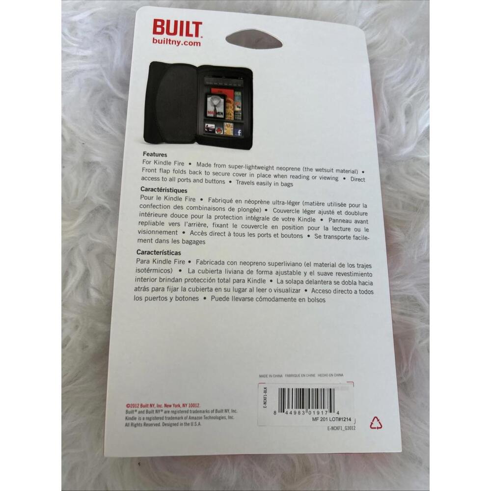 New BUILT Black Neoprene Stretch Cover For All Models Of Kindle Touch - Picture 2 of 3